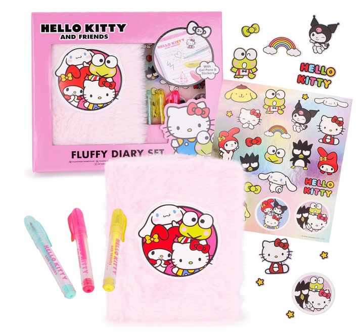 Hello Kitty Fluffy Diary Set