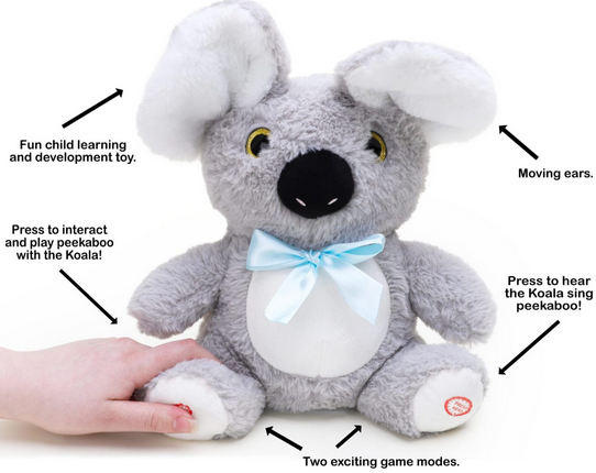 Interactive Peek-a-Boo Koala Singing & Animated Plush Toy