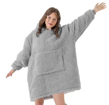 Oversized Thermal Teddy Snuggle Hoodie