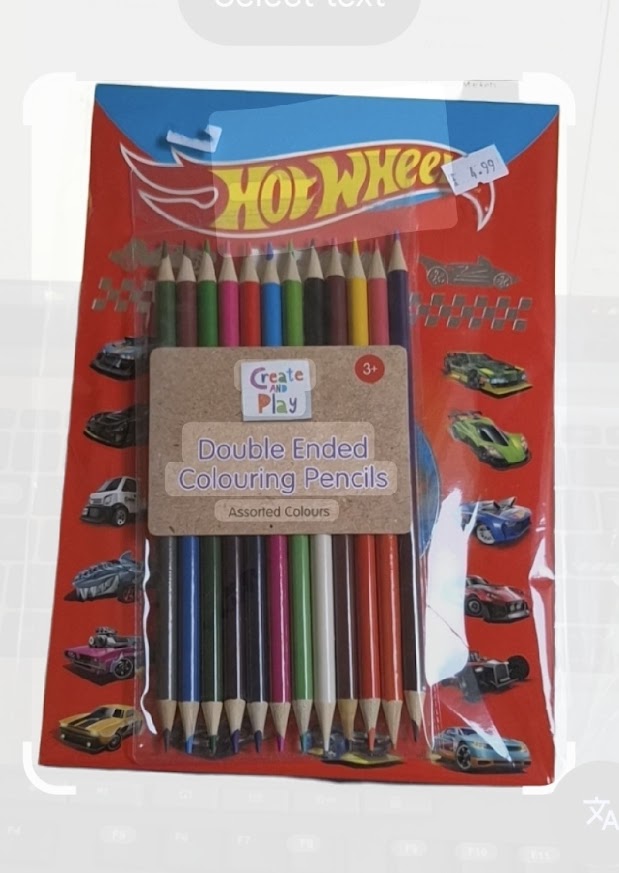 Hot Wheels Mega Pad with Double Ended Colouring Pencils