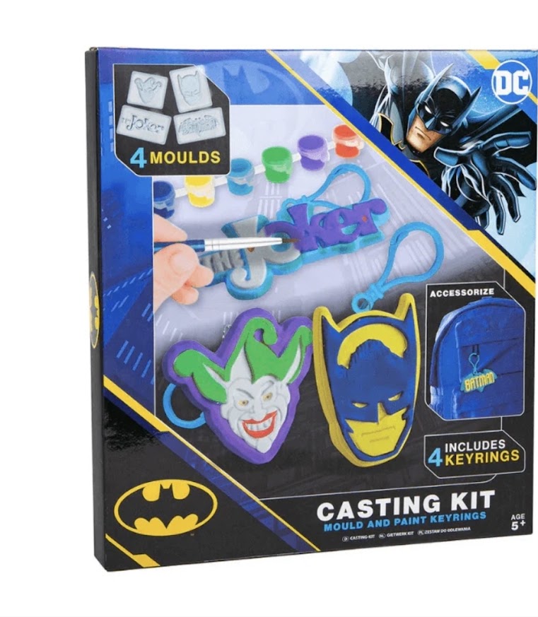 DC Batman Keyring Casting Kit | Mould & Paint 4 Keyrings