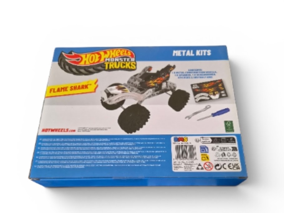 Hot Wheels Monster Trucks Flame Shark Metal Kit | Build & Customise