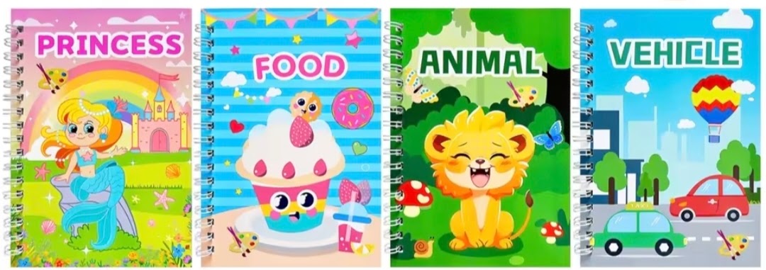 Mini Paint Book Including Paint Brush