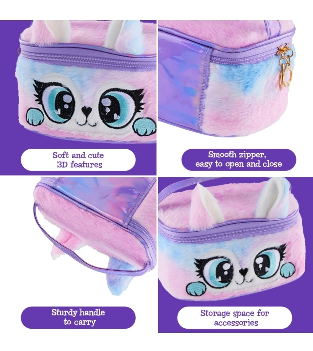 Kreative Kat Plush Accessory Beauty Bag