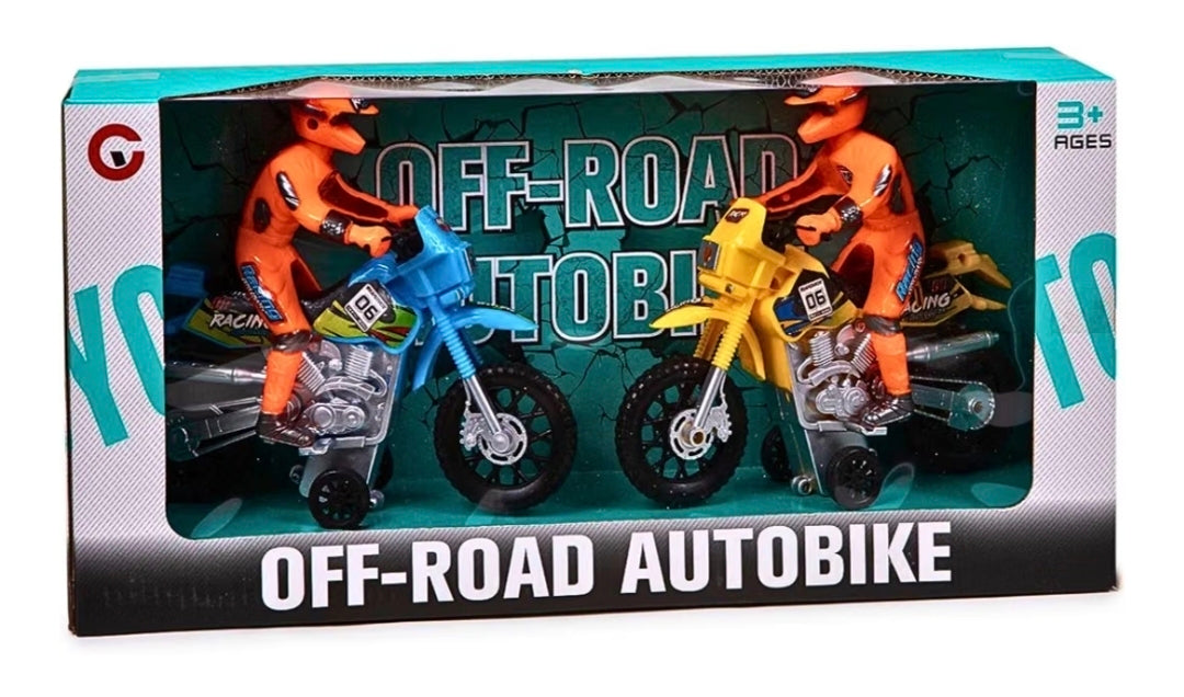 Off-Road Motorbikes With Riders