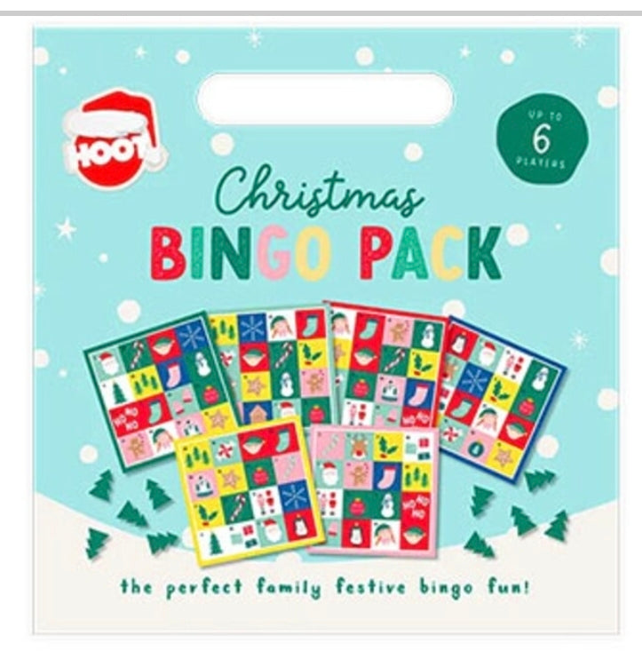 Hoot Christmas Bingo Game – Festive Picture Bingo for Up to 6 Players