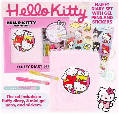 Hello Kitty Fluffy Diary Set
