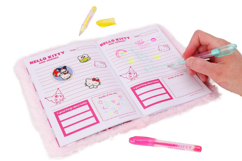 Hello Kitty Fluffy Diary Set
