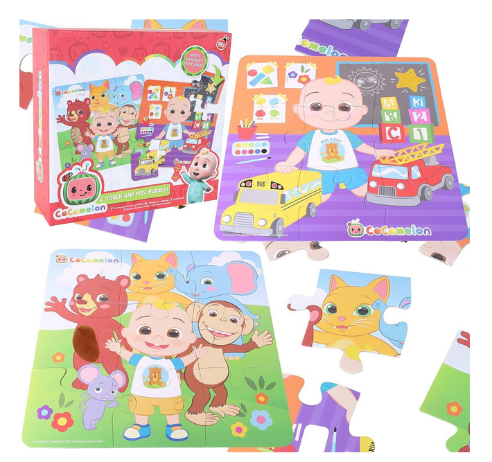 CoComelon Touch & Feel Puzzles 2 Pack