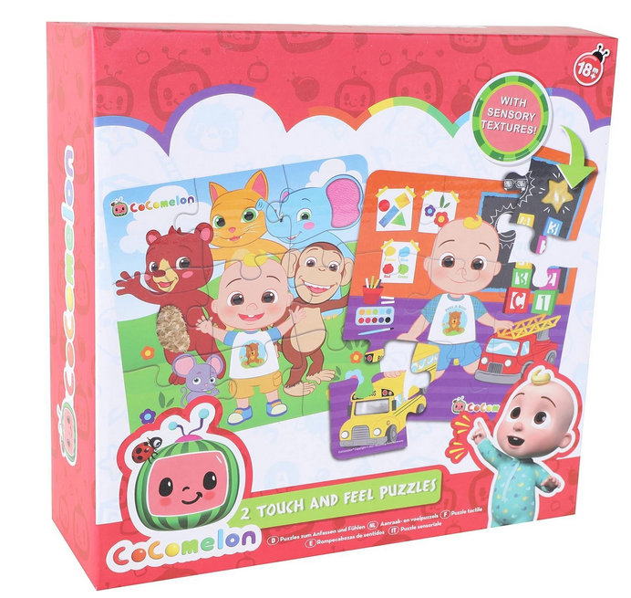 CoComelon Touch & Feel Puzzles 2 Pack