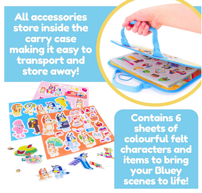 Bluey Felt Activity Set With Carry Case