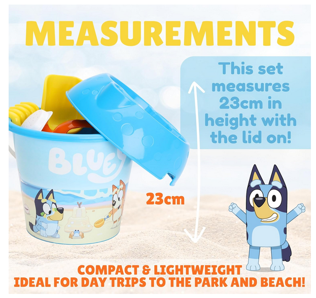 Bluey & Bingo 6 Piece Bucket Set