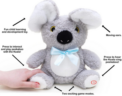 Interactive Peek-a-Boo Koala Singing & Animated Plush Toy