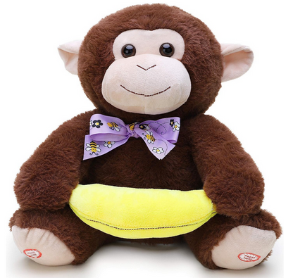 Interactive Peek-a-Boo Monkey Singing & Animated Plush Toy