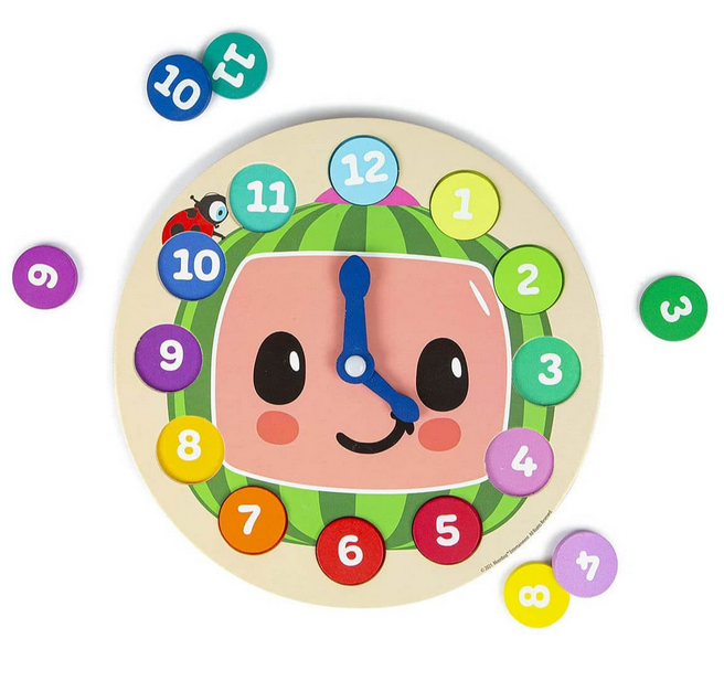 CoComelon Wooden Learning Clock Puzzle