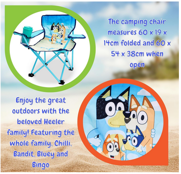 Bluey & Bingo Folding Chair With Carry Bag