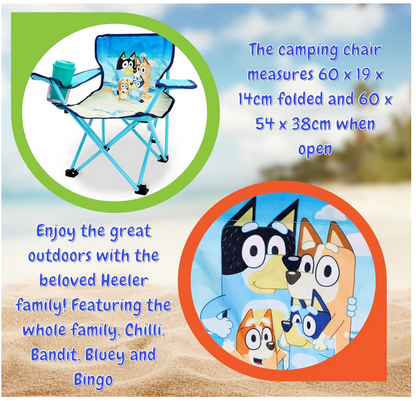 Bluey & Bingo Folding Chair With Carry Bag