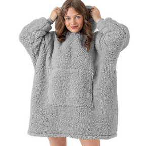 Oversized Thermal Teddy Snuggle Hoodie