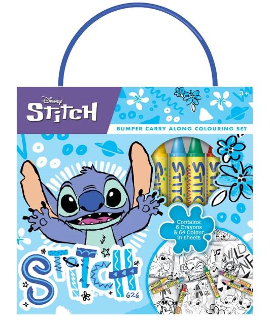 Stitch Bumper Carry Along Colouring Set