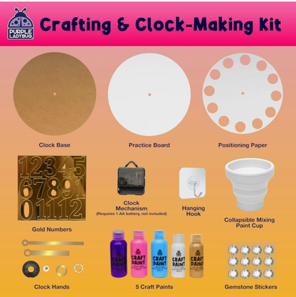 Paint Pouring DIY Clock Kit