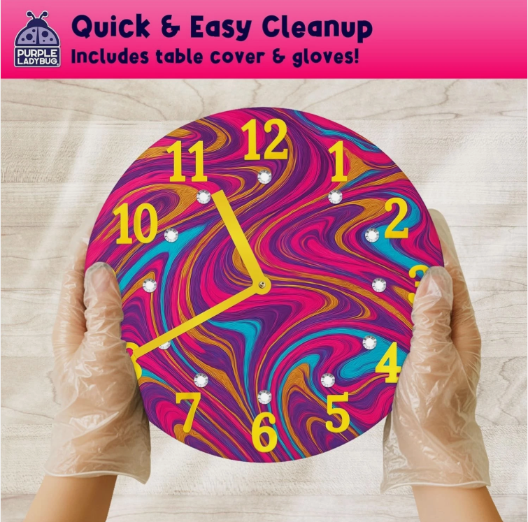 Paint Pouring DIY Clock Kit