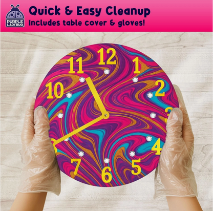 Paint Pouring DIY Clock Kit