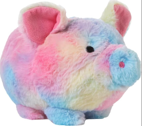 Rainbow Fluffy Piggy Bank