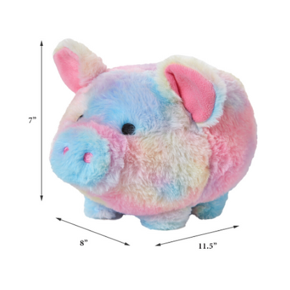 Rainbow Fluffy Piggy Bank