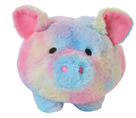 Rainbow Fluffy Piggy Bank