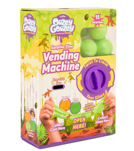 Toy Mania | Oozey Goozey Dino Slime Surprise Vending Machine