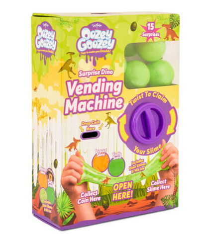 Toy Mania | Oozey Goozey Dino Slime Surprise Vending Machine