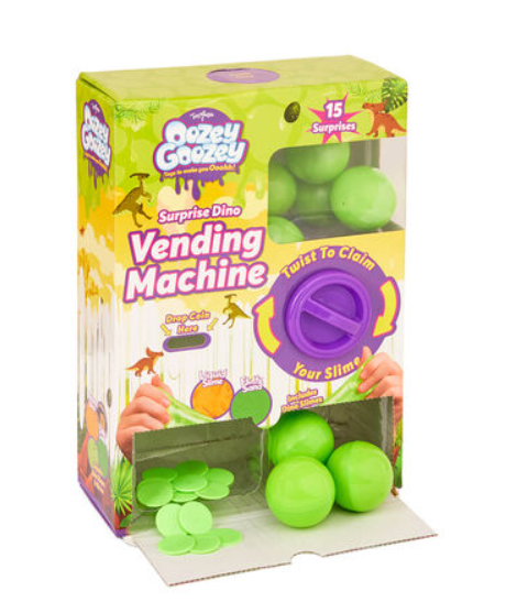 Toy Mania | Oozey Goozey Dino Slime Surprise Vending Machine