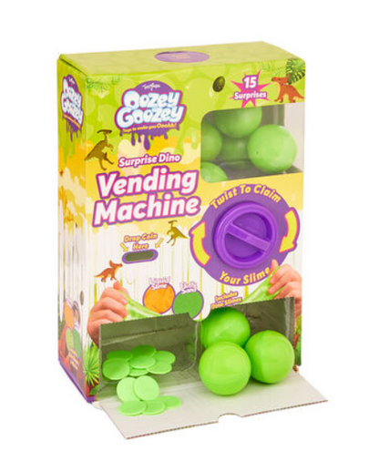 Toy Mania | Oozey Goozey Dino Slime Surprise Vending Machine