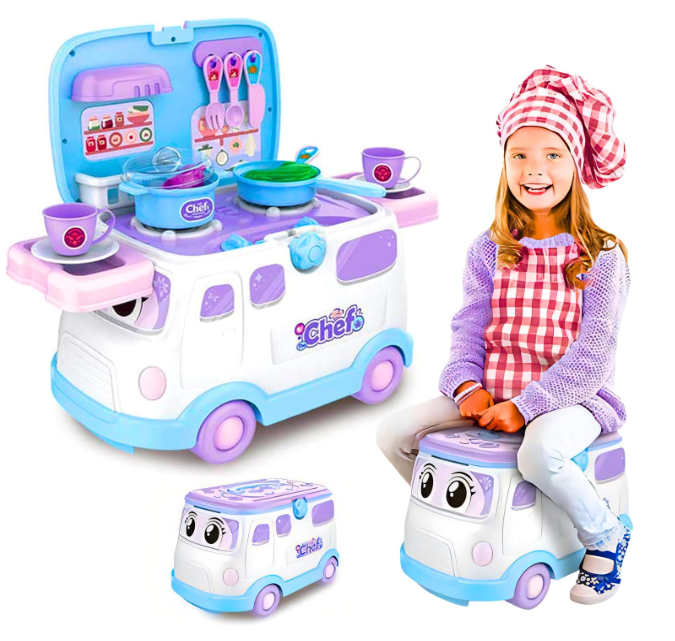 3 In 1 Ride On Chef Bus