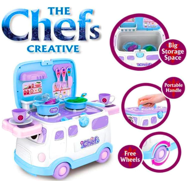3 In 1 Ride On Chef Bus