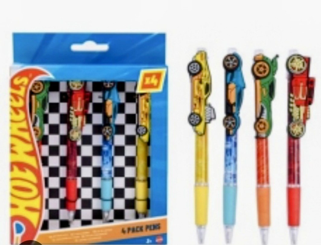 Hot Wheels 4-Pack Pens