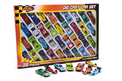 36 Piece Die Cast Car Set