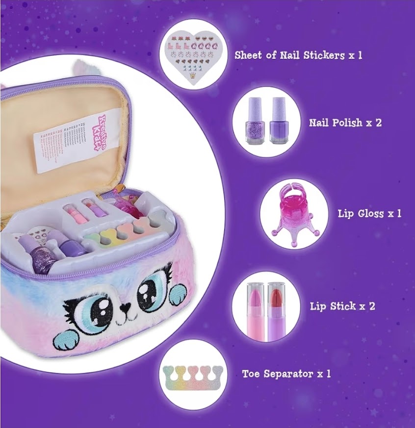 Kids Fluffy Cat Beauty & Makeup Set