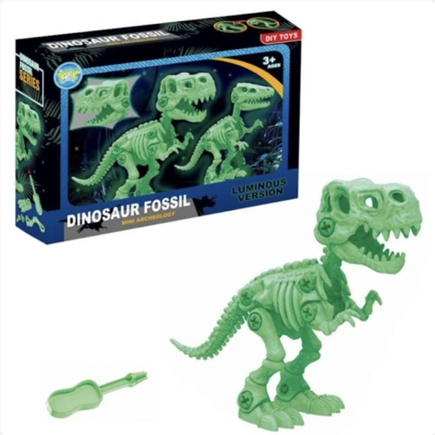 Glow in the Dark Dinosaur Fossil DIY Assembly Toy