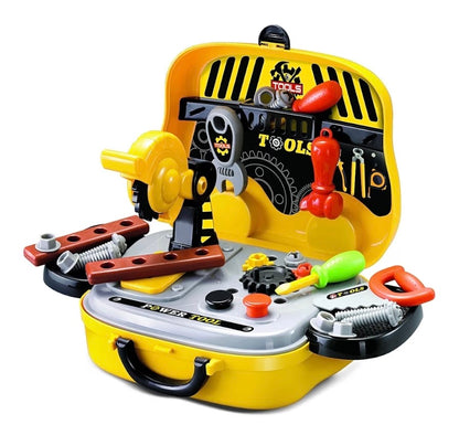 Deluxe Toy Tool Set with Wheeled Case