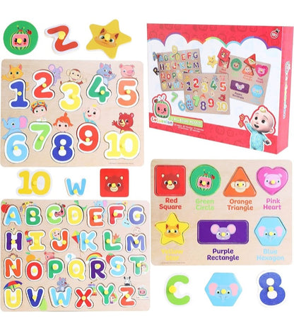 CoComelon 3 Peg Board Puzzles
