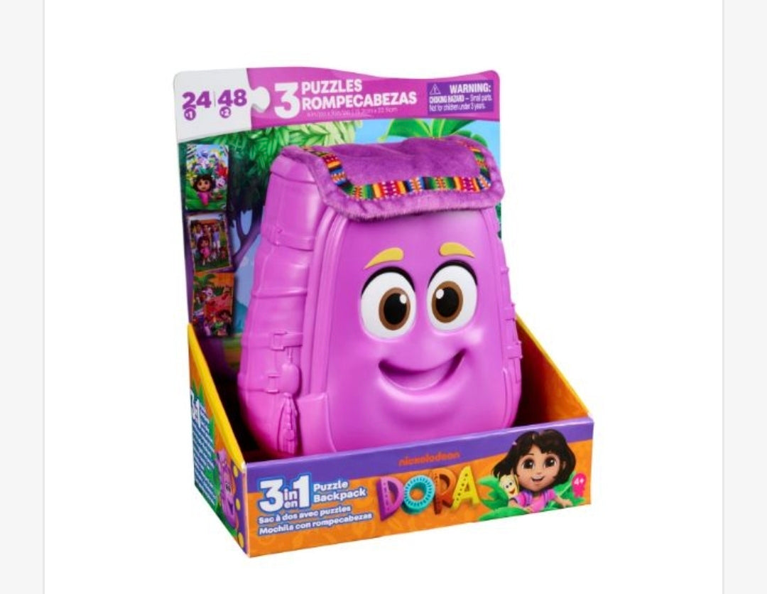 Dora 3 In 1 Backpack Puzzles