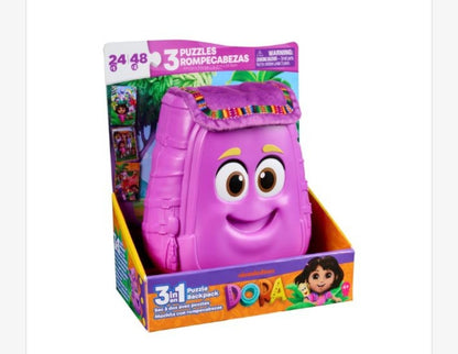 Dora 3 In 1 Backpack Puzzles