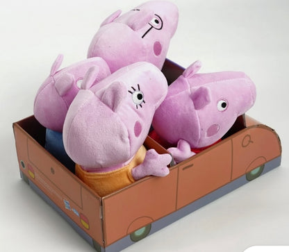 Peppa Pig Soft Toy 4 Piece Family In Car