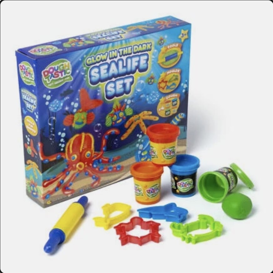 Glow In The Dark Sealife Play Dough Set