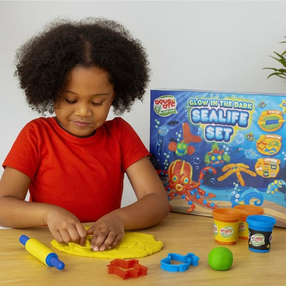 Glow In The Dark Sealife Play Dough Set