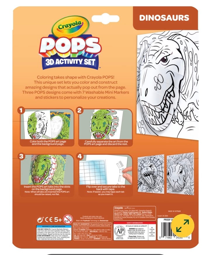 Crayola Pops 3D Dinosaur Activity Set