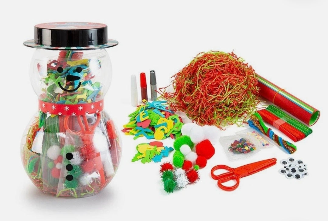 Snowman Christmas Craft Jar