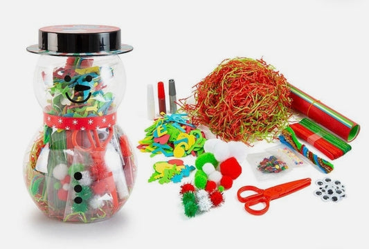 Snowman Christmas Craft Jar