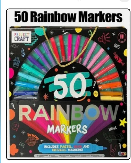 50 Rainbow Markers
